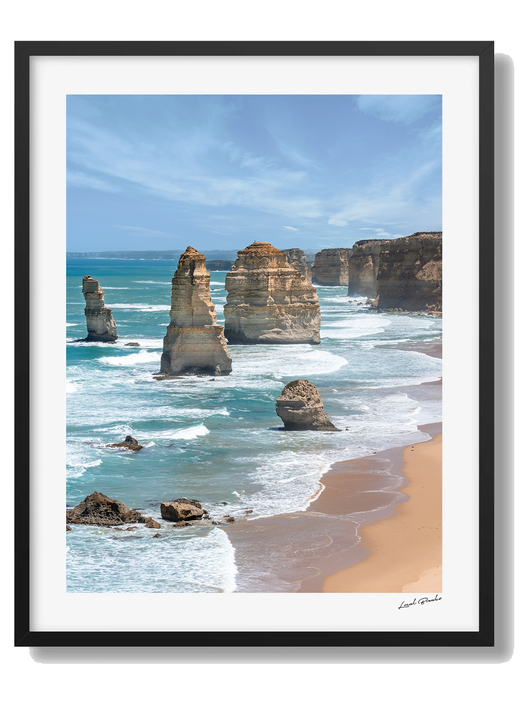12 Apostles Art Print II Framed Black