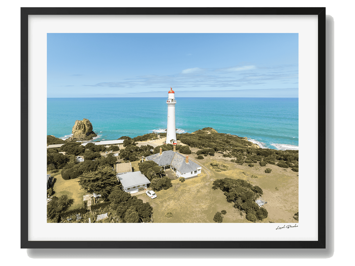 Aireys Inlet Framed Black Art Print I