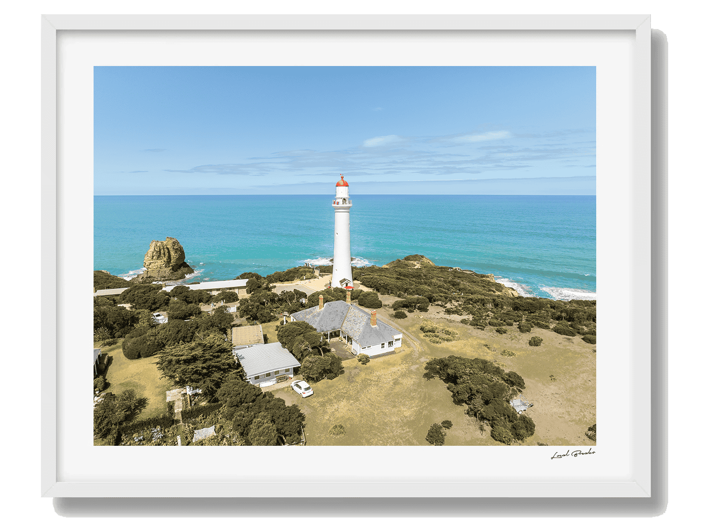 Aireys Inlet Framed White Art Print I
