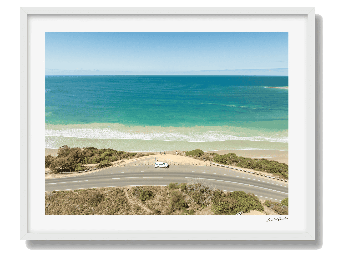 Anglesea Framed White Art Print I