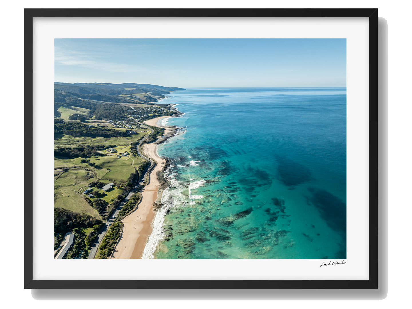 Apollo Bay Black Framed Art Print I