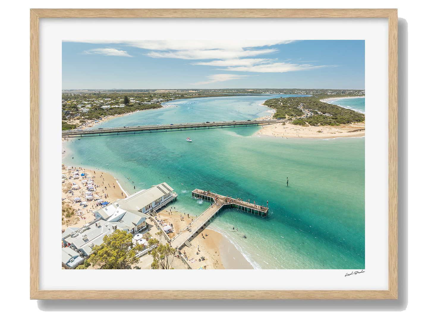 Barwon Heads Art Print II Framed Oak