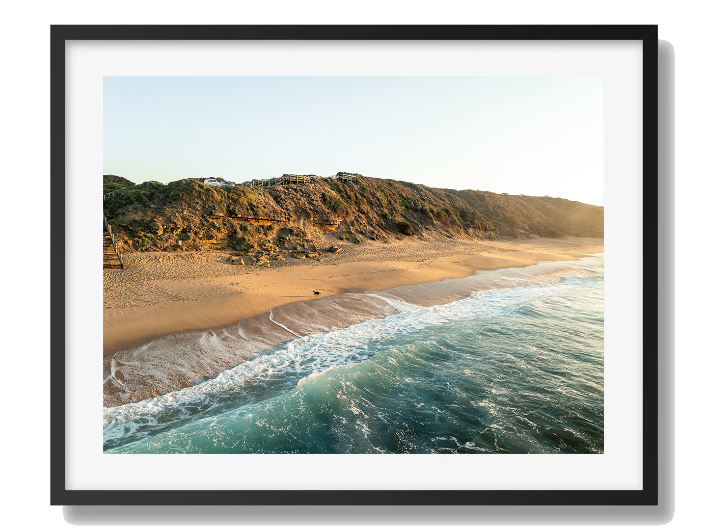 Bells Beach Black Framed Art Print I
