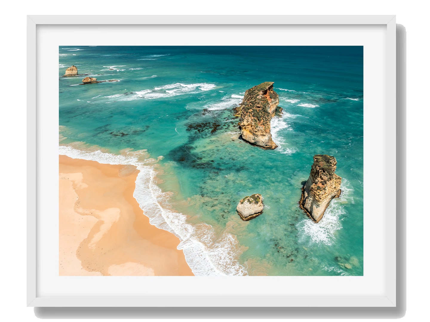 Childers Cove Framed White Art Print II