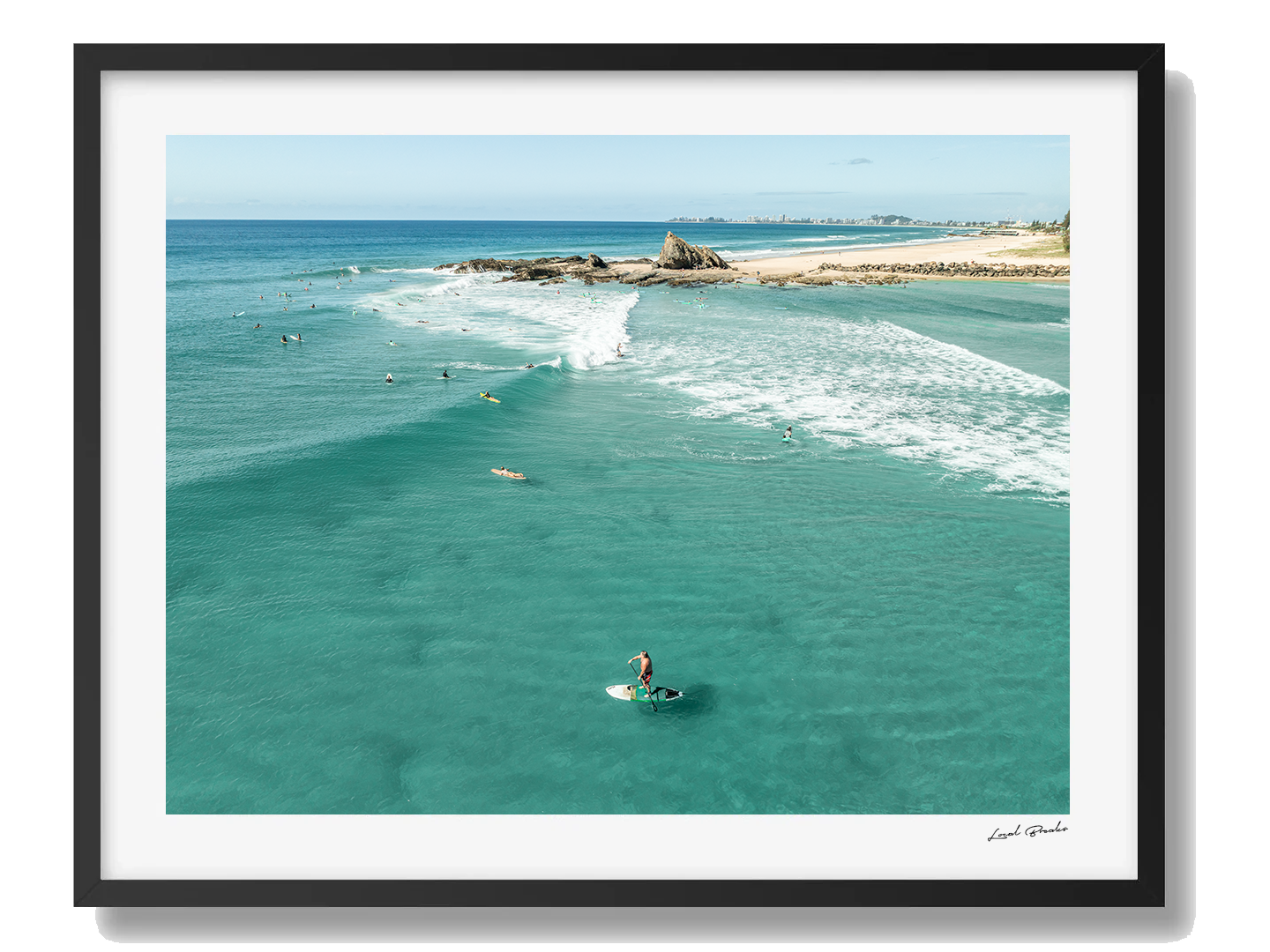 Currumbin Art Print IV Framed Black