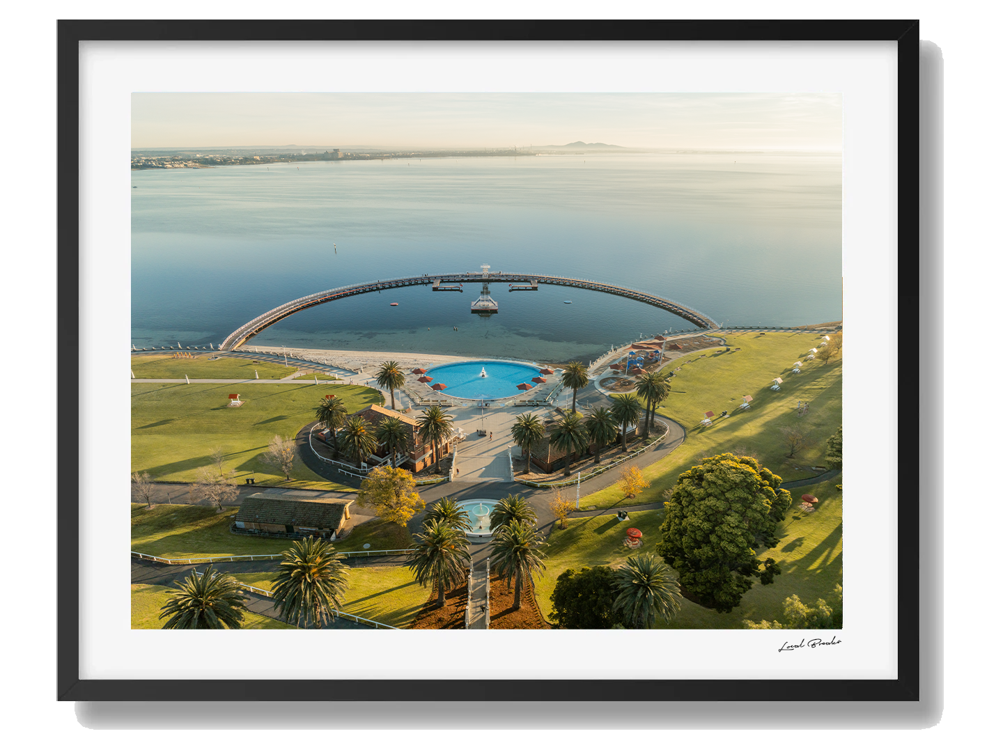 Geelong Art Print VI Framed Black