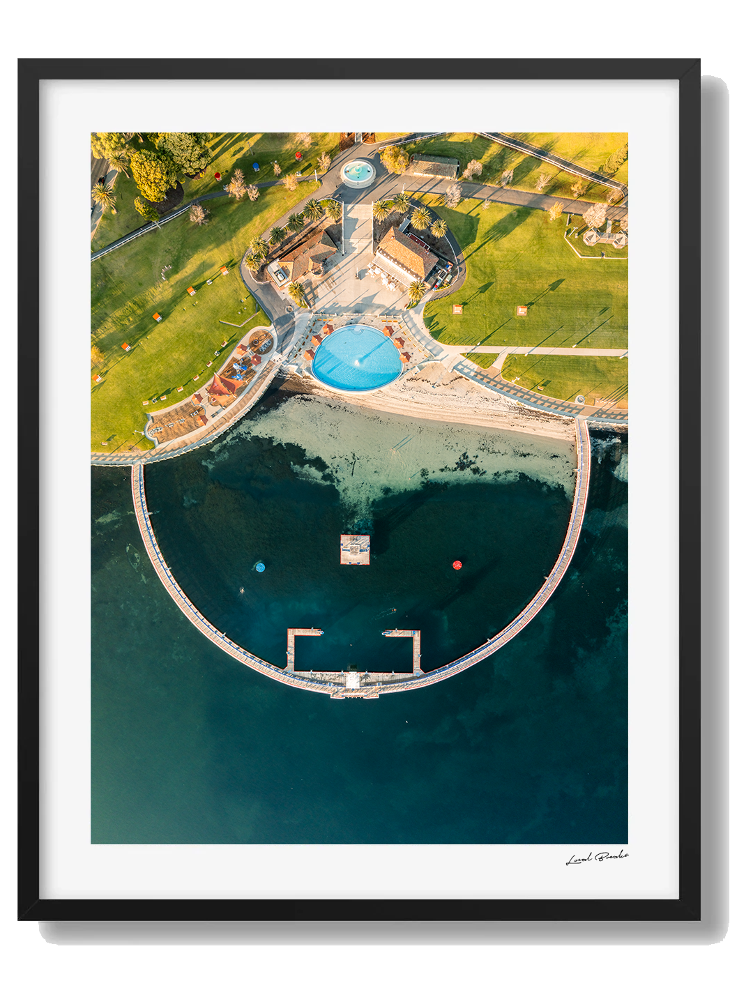 Geelong Art Print V Framed Black