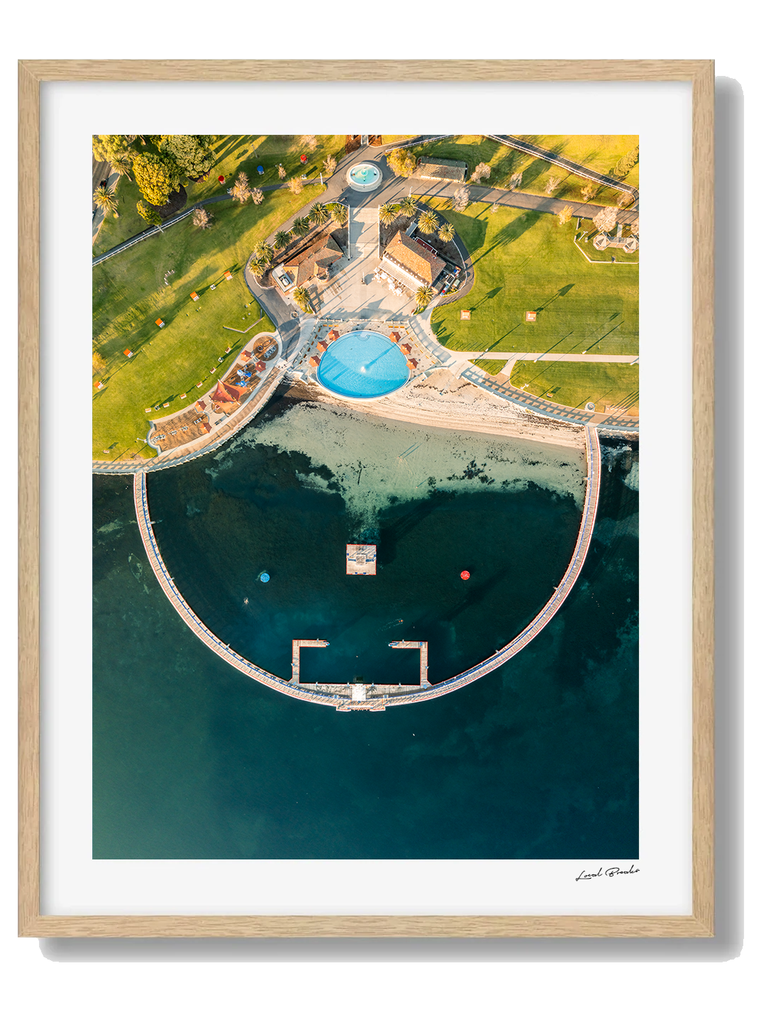 Geelong Art Print V Framed Oak