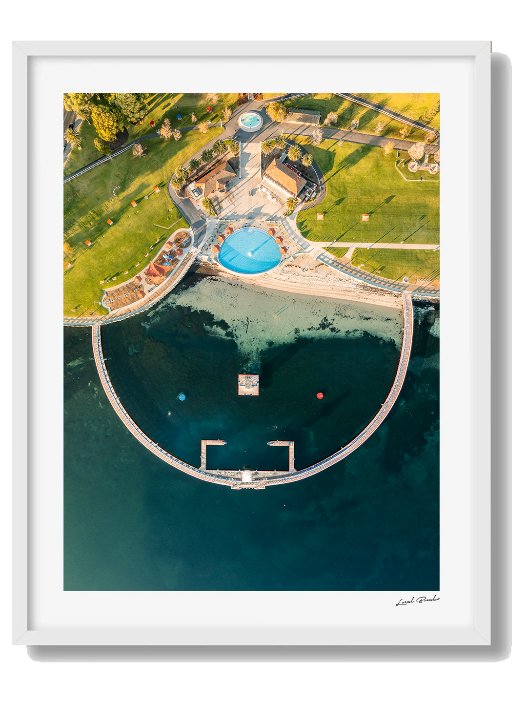 Geelong Art Print V Framed White