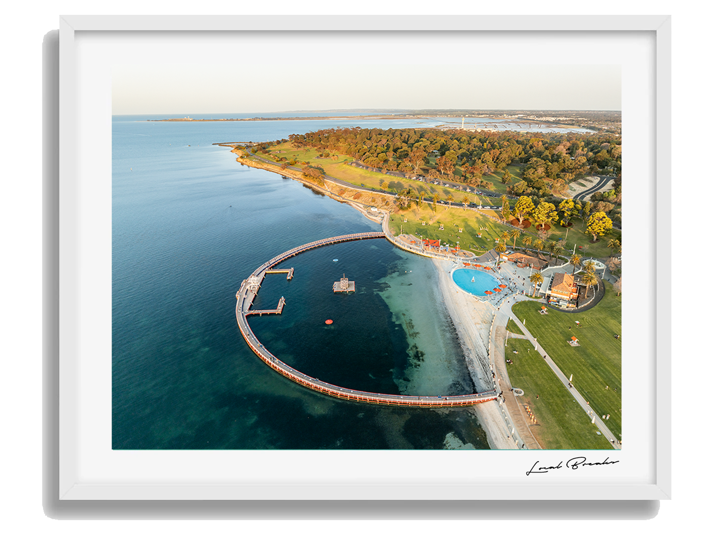 Geelong Framed White Art Print III