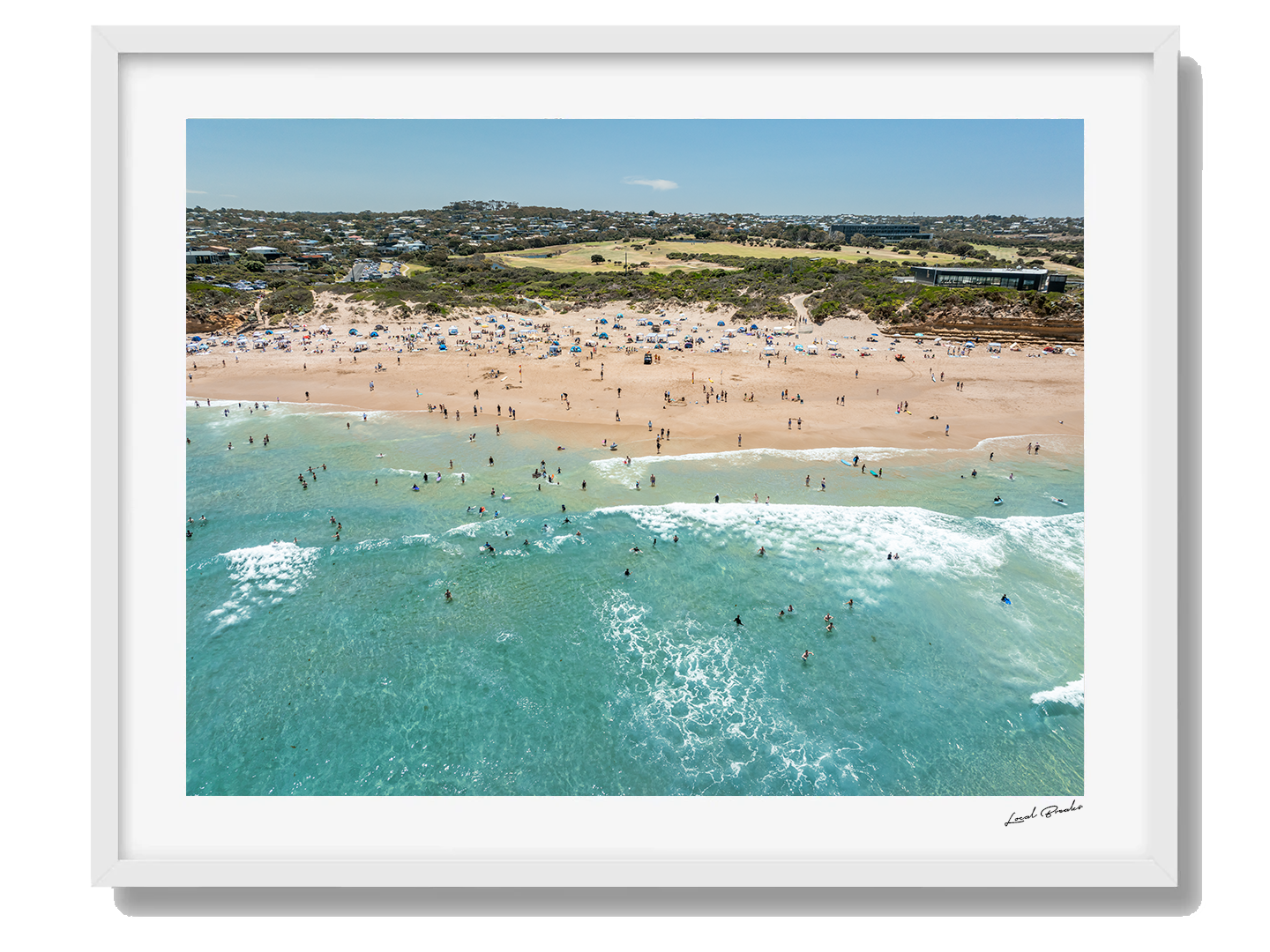 Jan Juc Art Print I Framed White