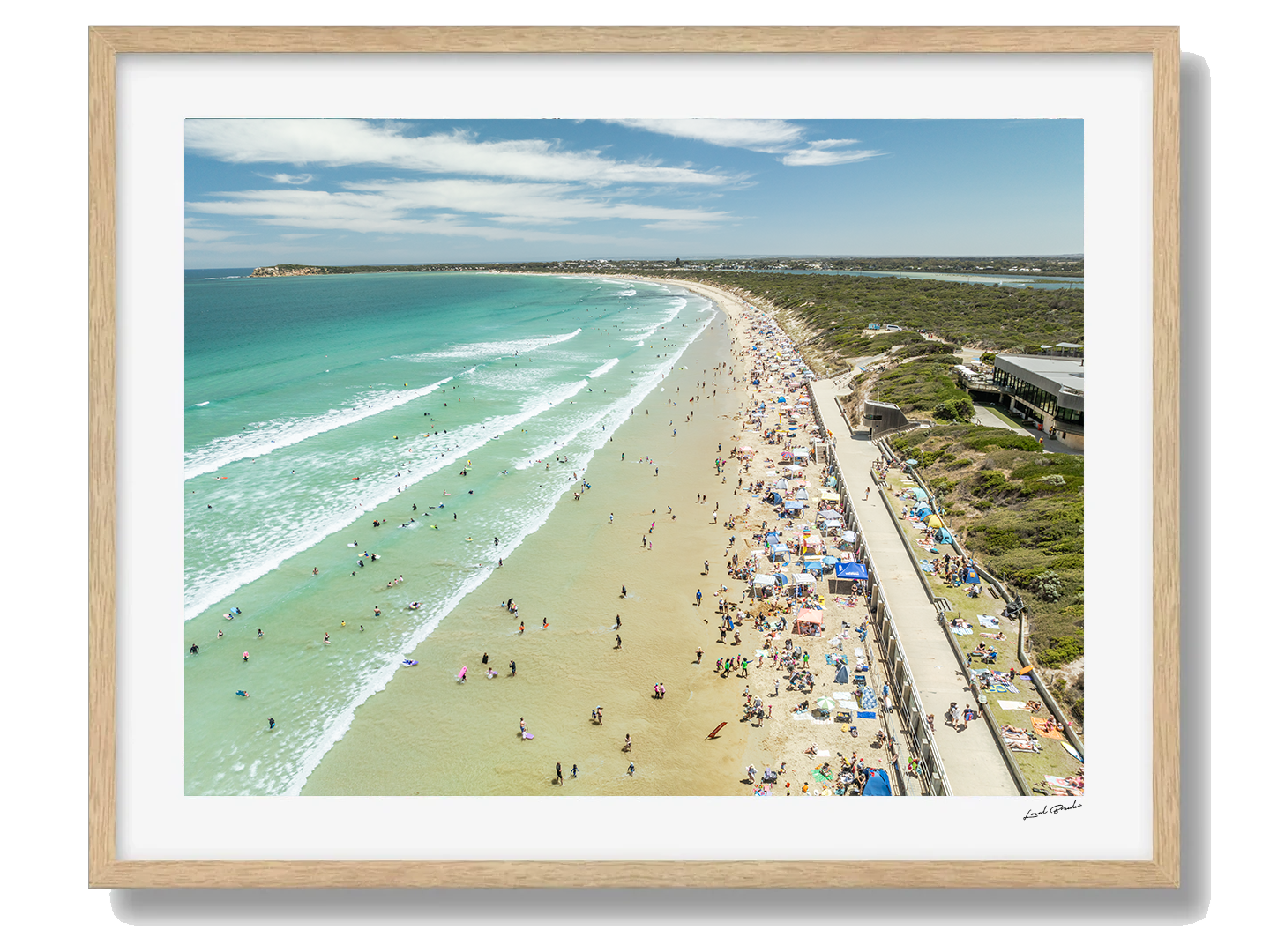 Ocean Grove Art Print I Framed Oak