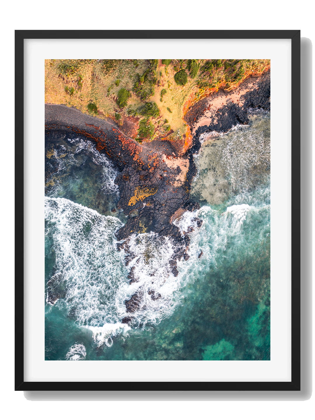 Phillip Island Black Framed Art Print I