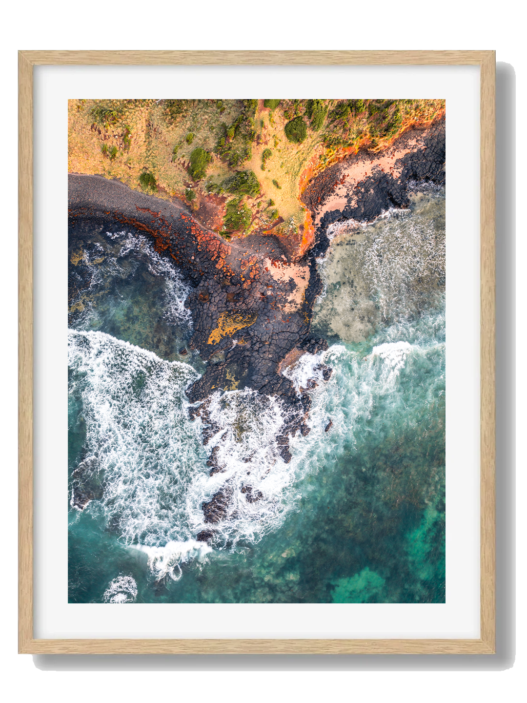 Phillip Island Oak Framed Art Print I