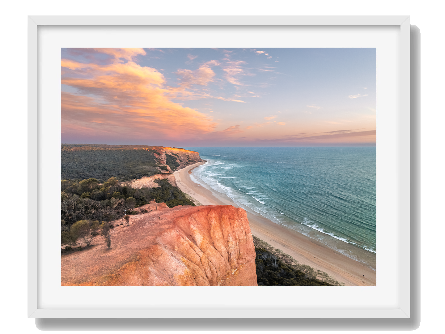 Point Addis White Framed Art Print I