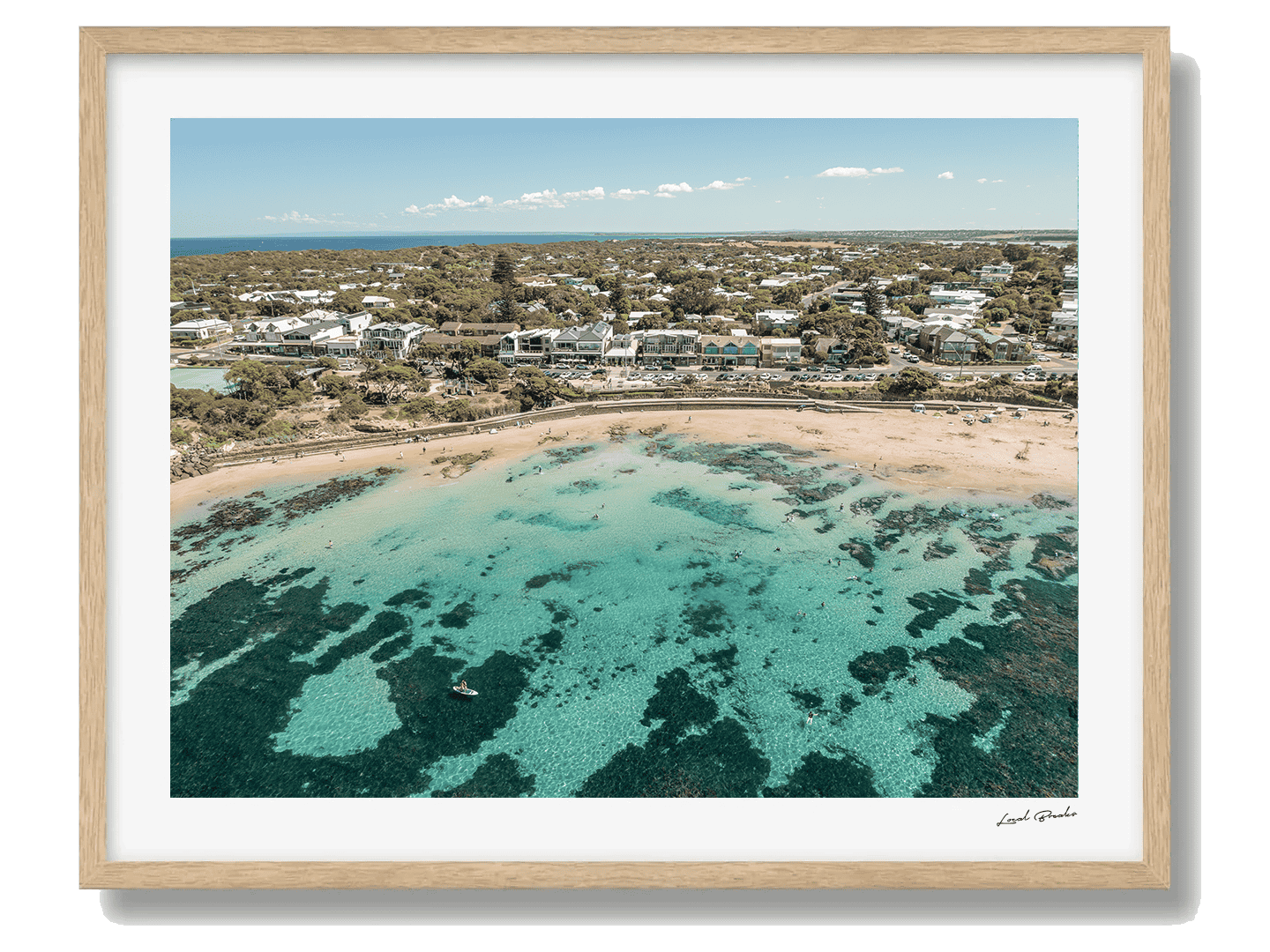 Point Lonsdale Art Print IV Framed Oak