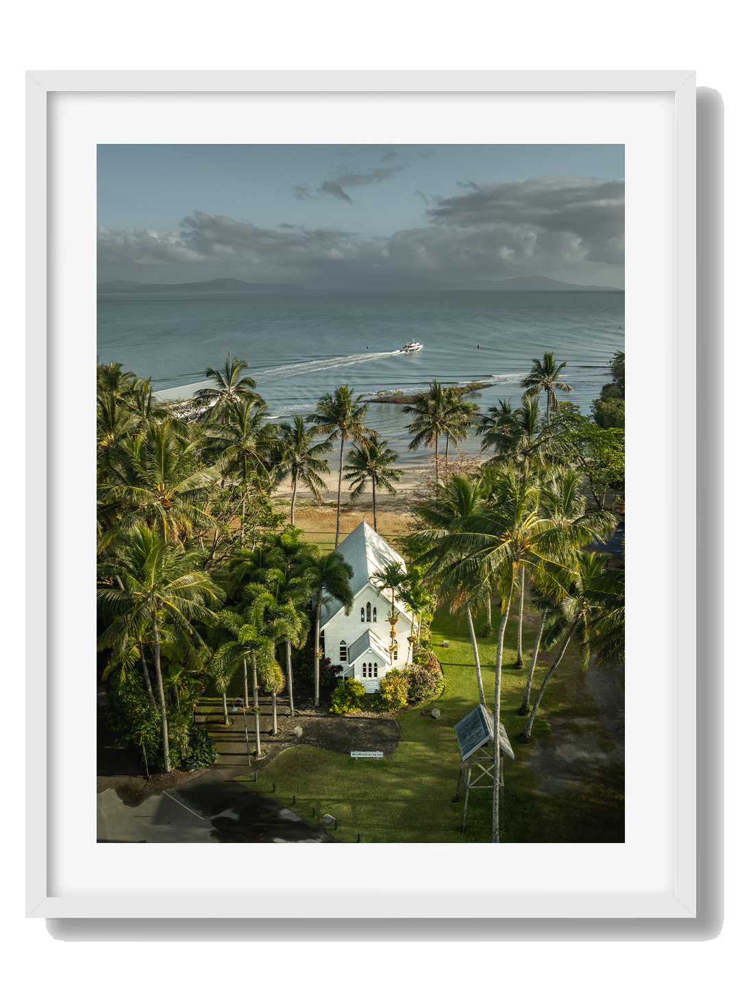 Port Douglas Framed White Art Print II