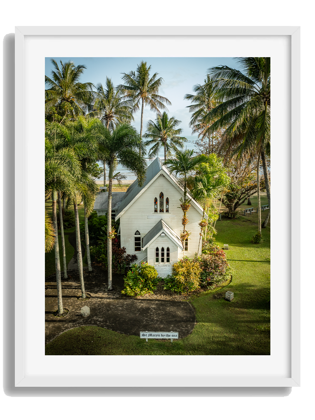 Port Douglas Framed White Art Print IV