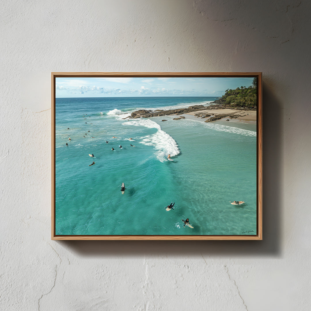 Snapper Rocks Art Print I Framed Canvas