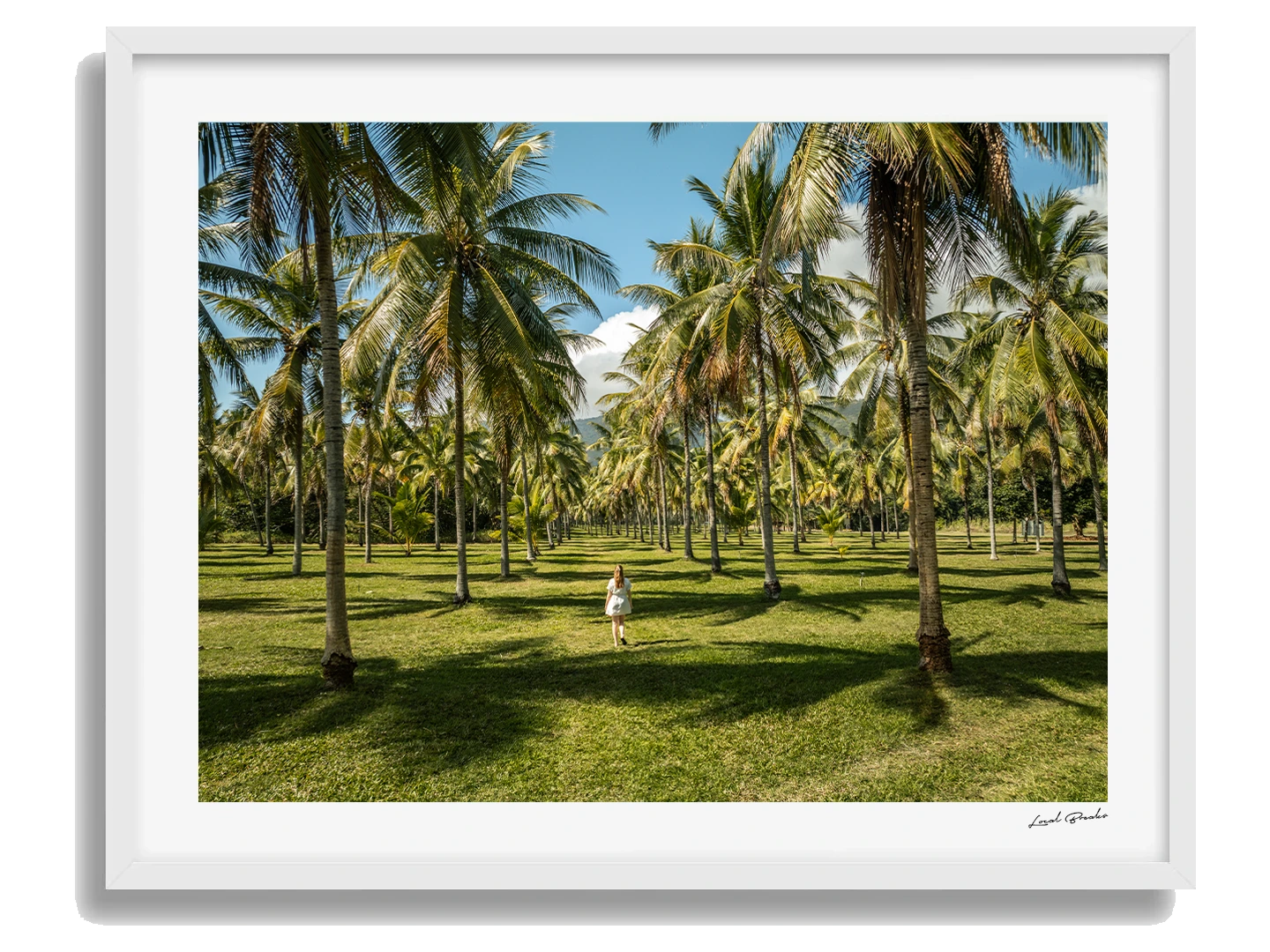 Thala Beach Framed White Art Print III