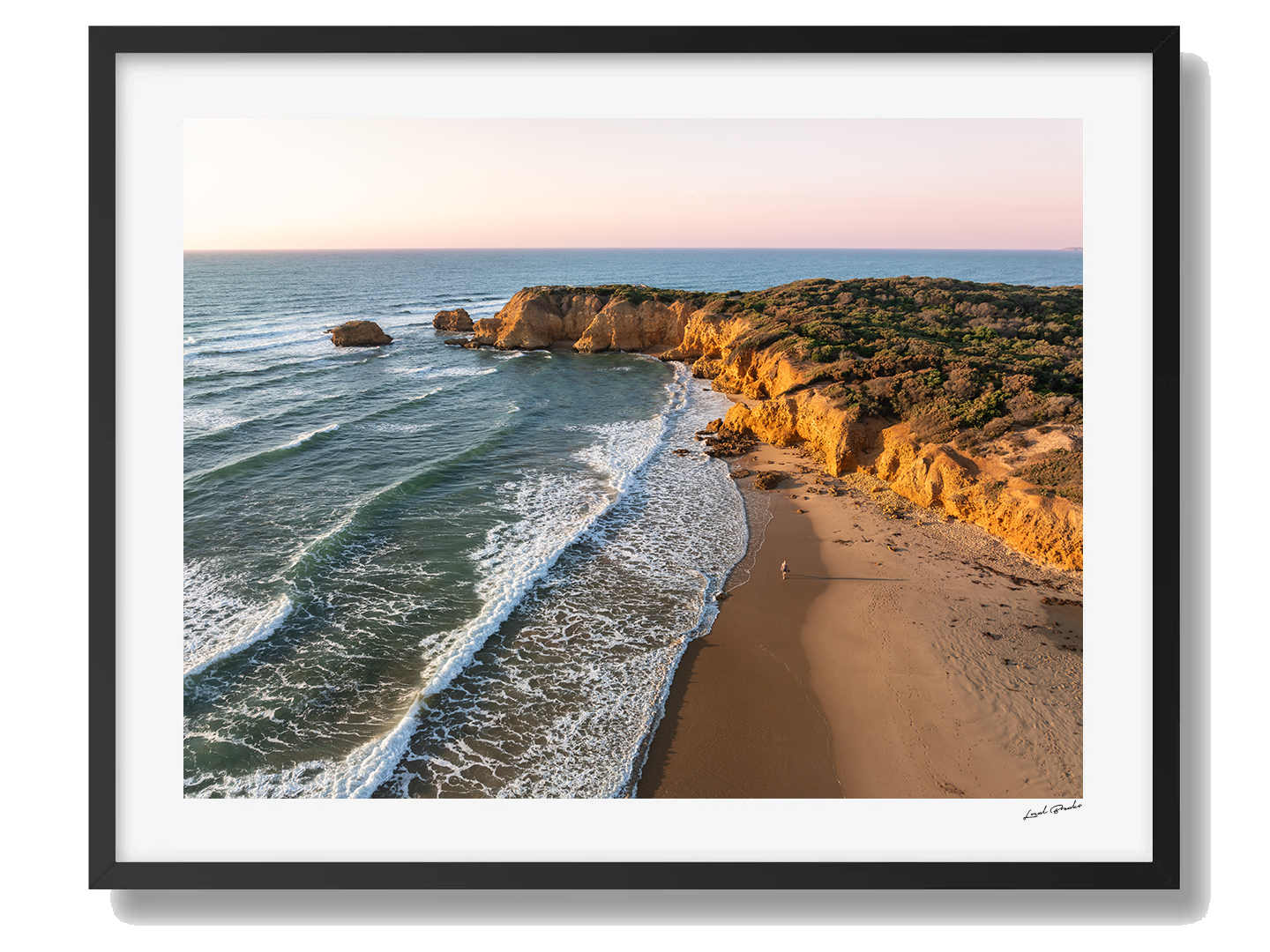 Torquay Art Print IX Framed Black