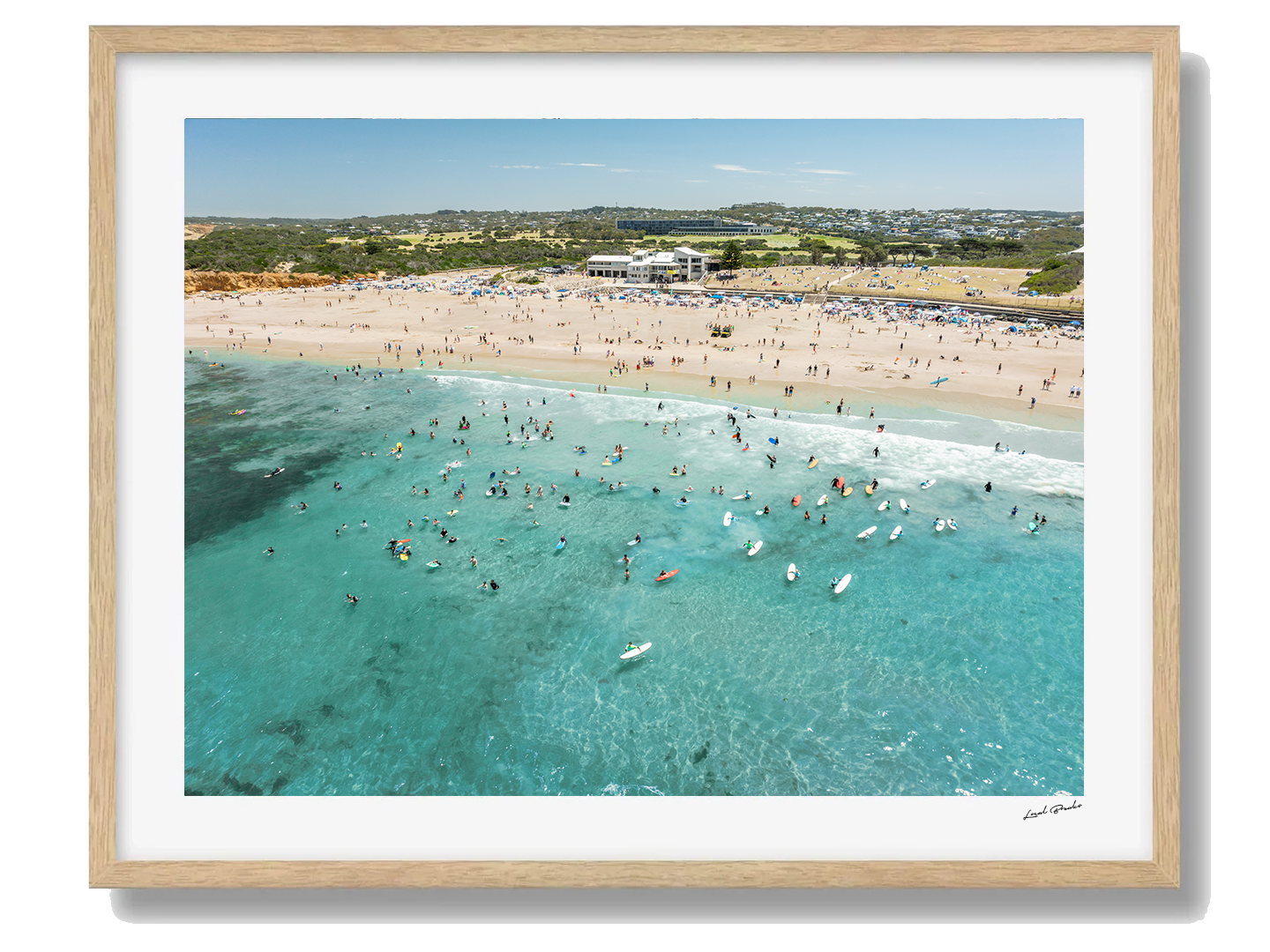 Torquay Art Print VII Framed Oak