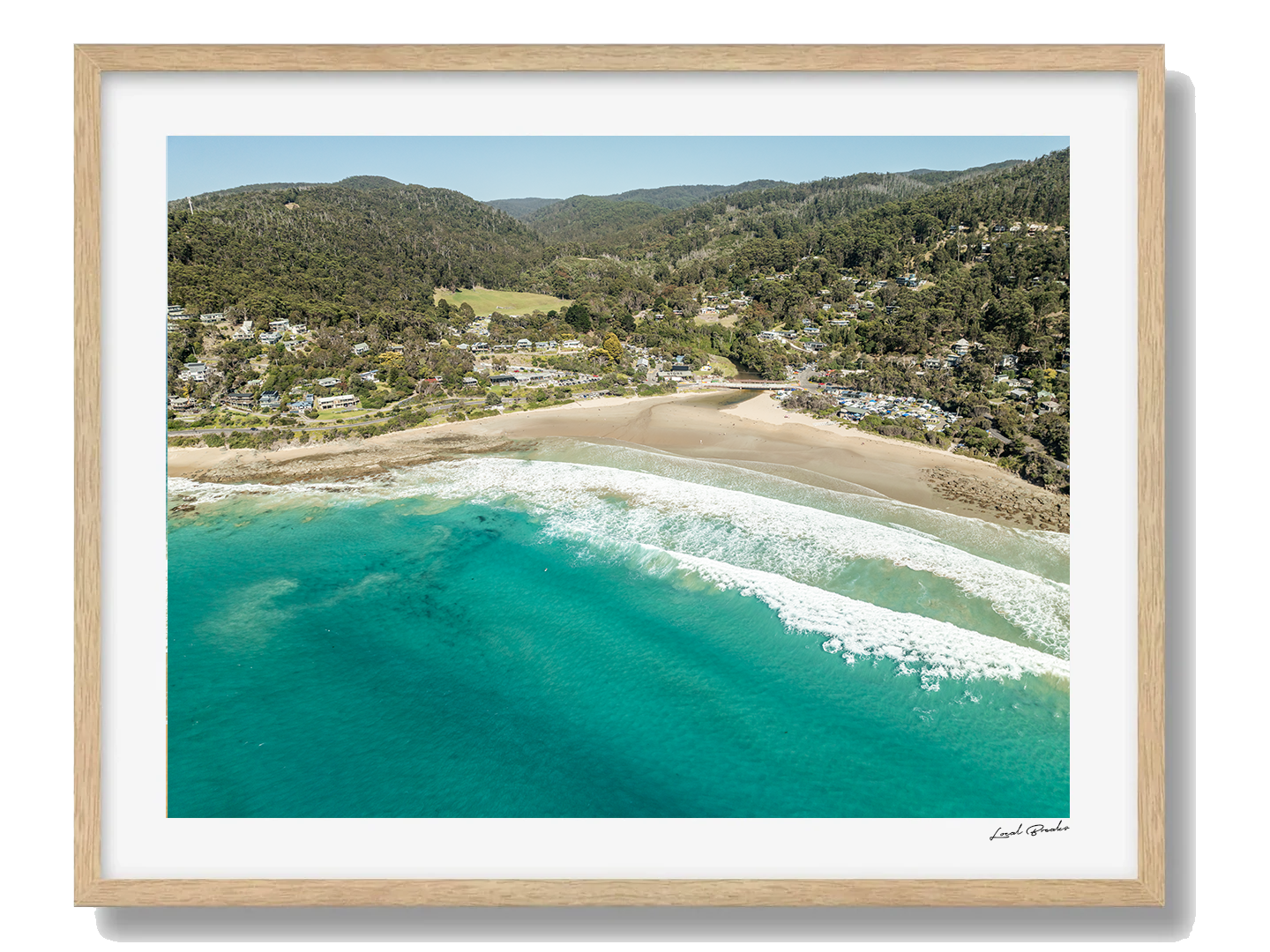 Wye River Art Print V Framed Oak