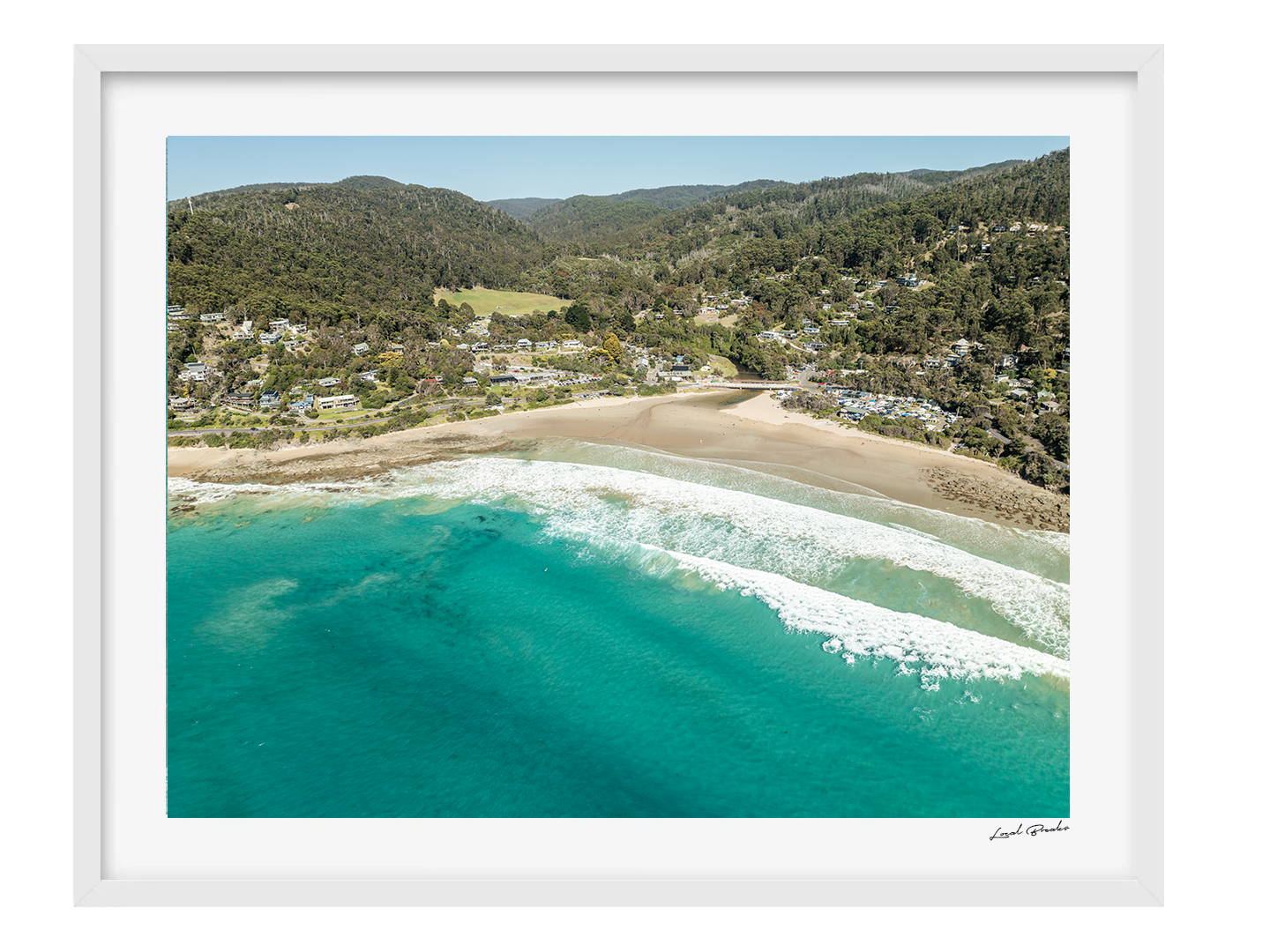 Wye River Art Print V Framed White