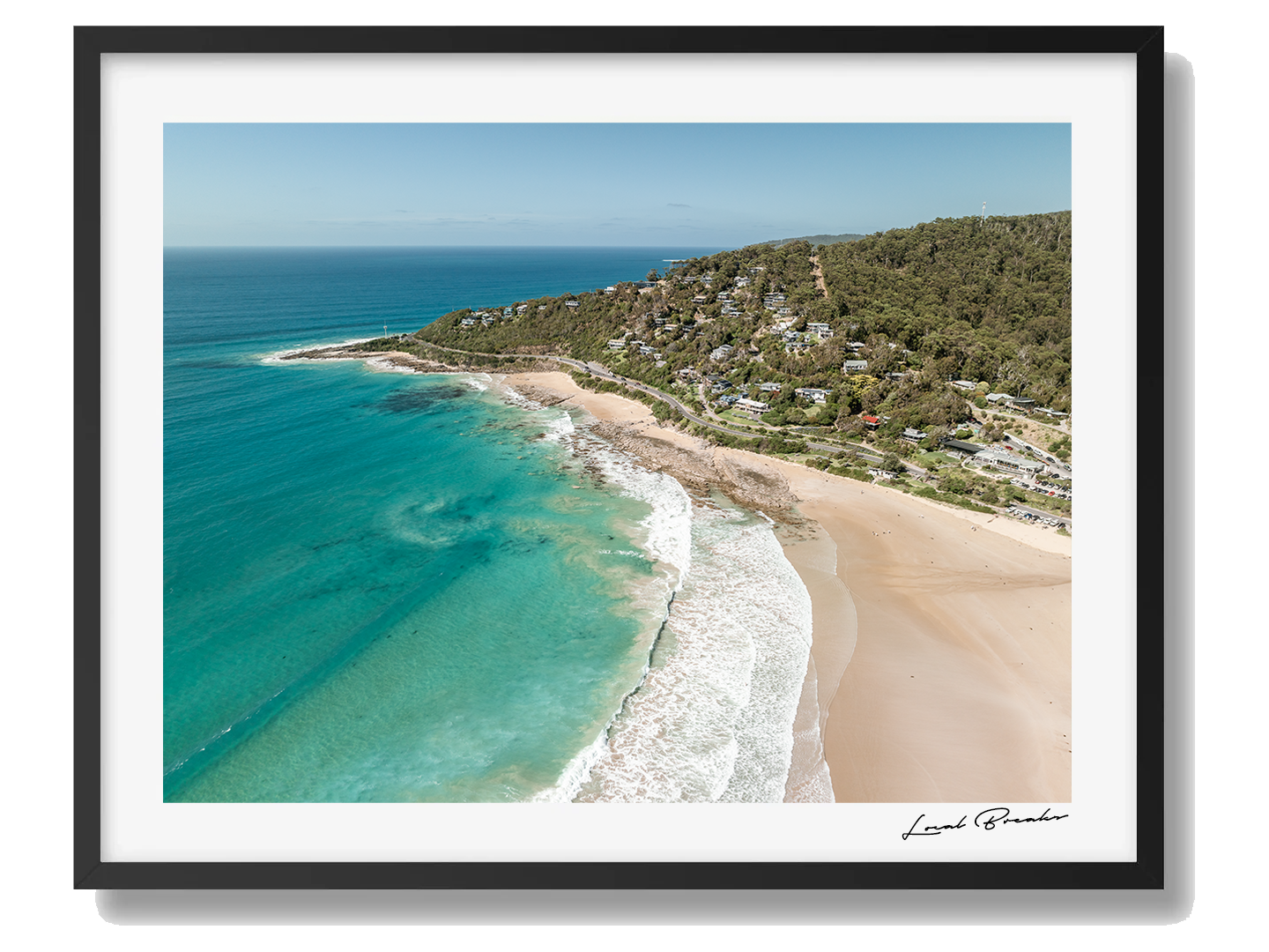 Wye River Framed Black Art Print I