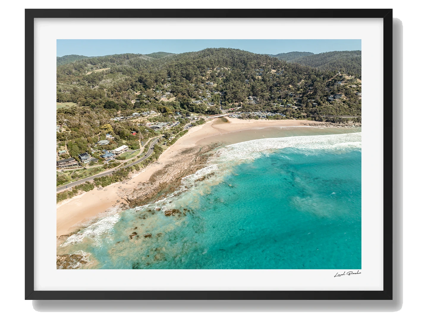 Wye River Framed Black Art Print III