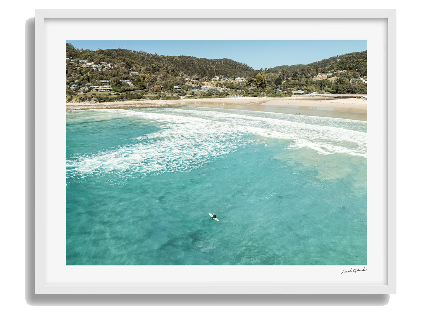 Wye River Framed White Art Print II