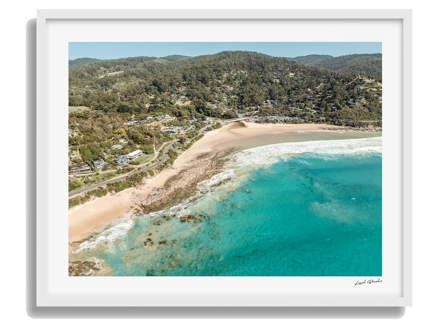 Wye River Framed White Art Print III