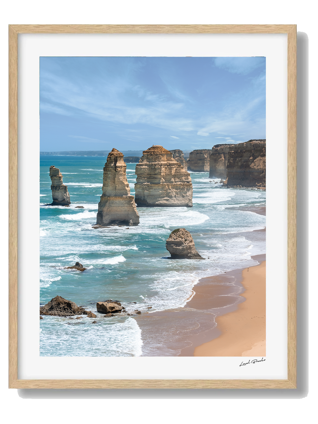 12 Apostles Art Print II Framed Oak