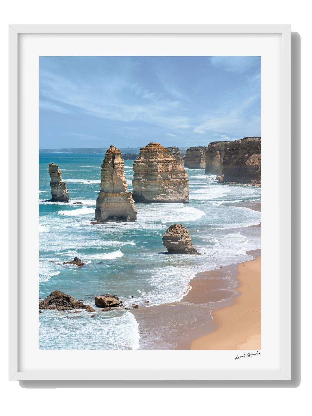 12 Apostles Art Print II Framed White