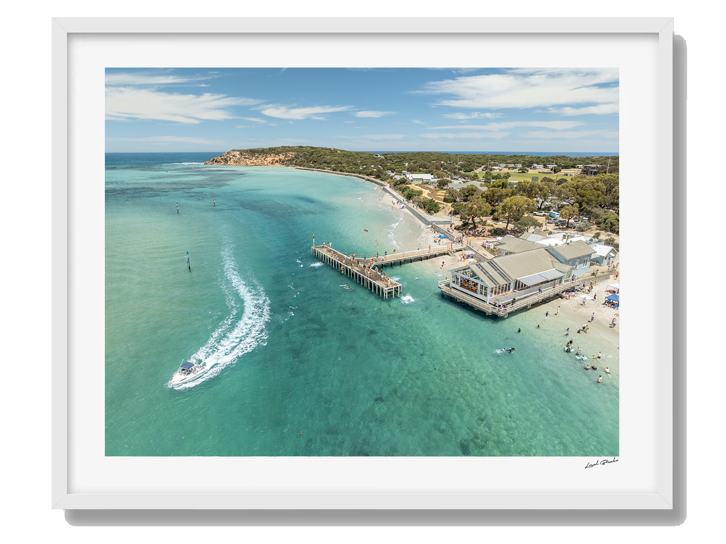 Barwon Heads Framed White Art Print III 