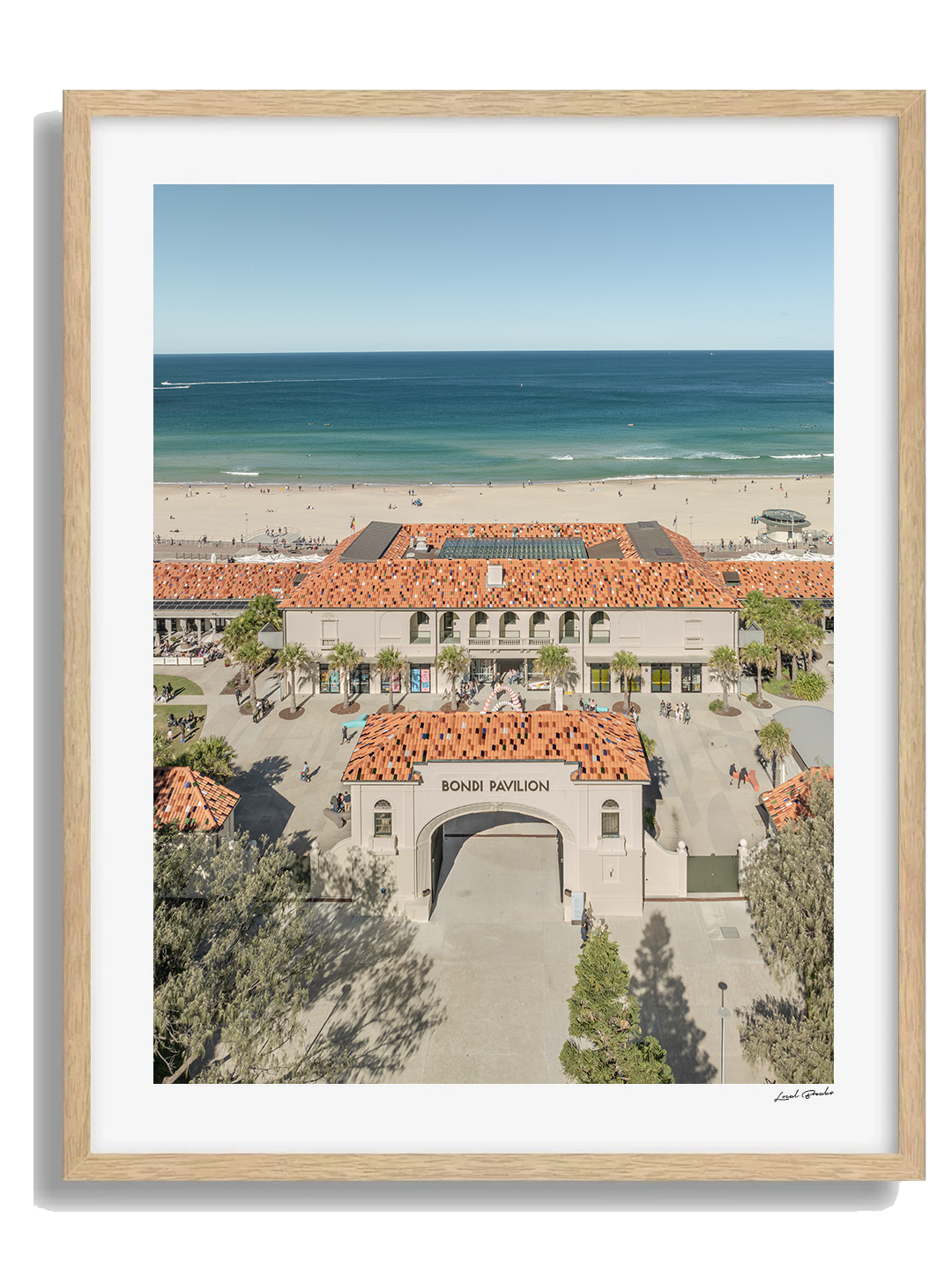 Bondi Art Print II Framed Oak
