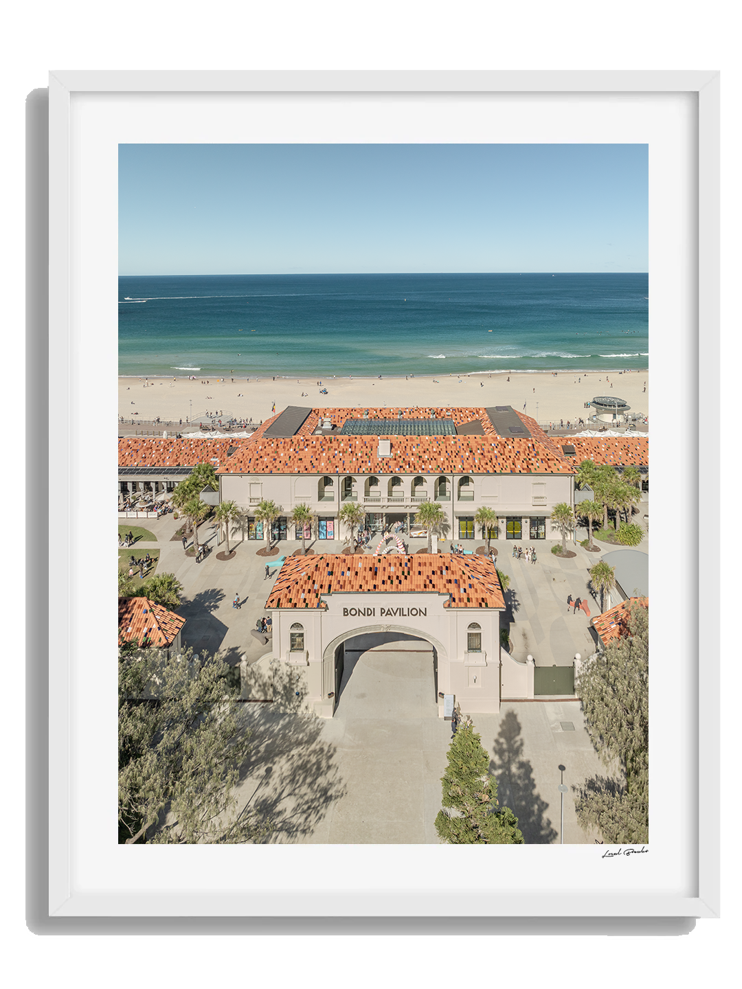 Bondi Art Print II Framed White