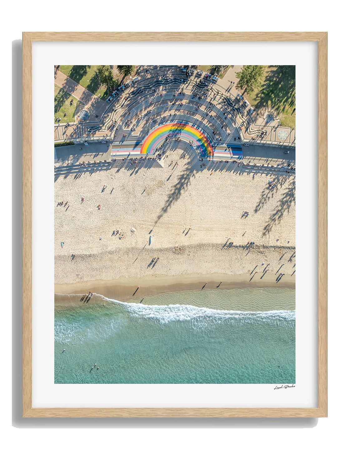 Coogee Art Print I Framed Oak
