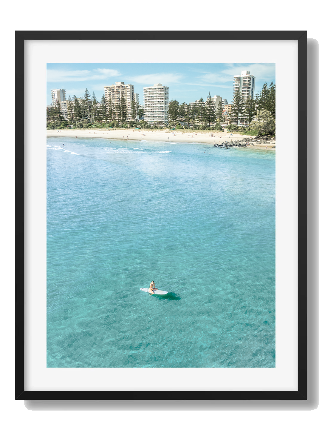 Coolangatta Art Print II Framed Black