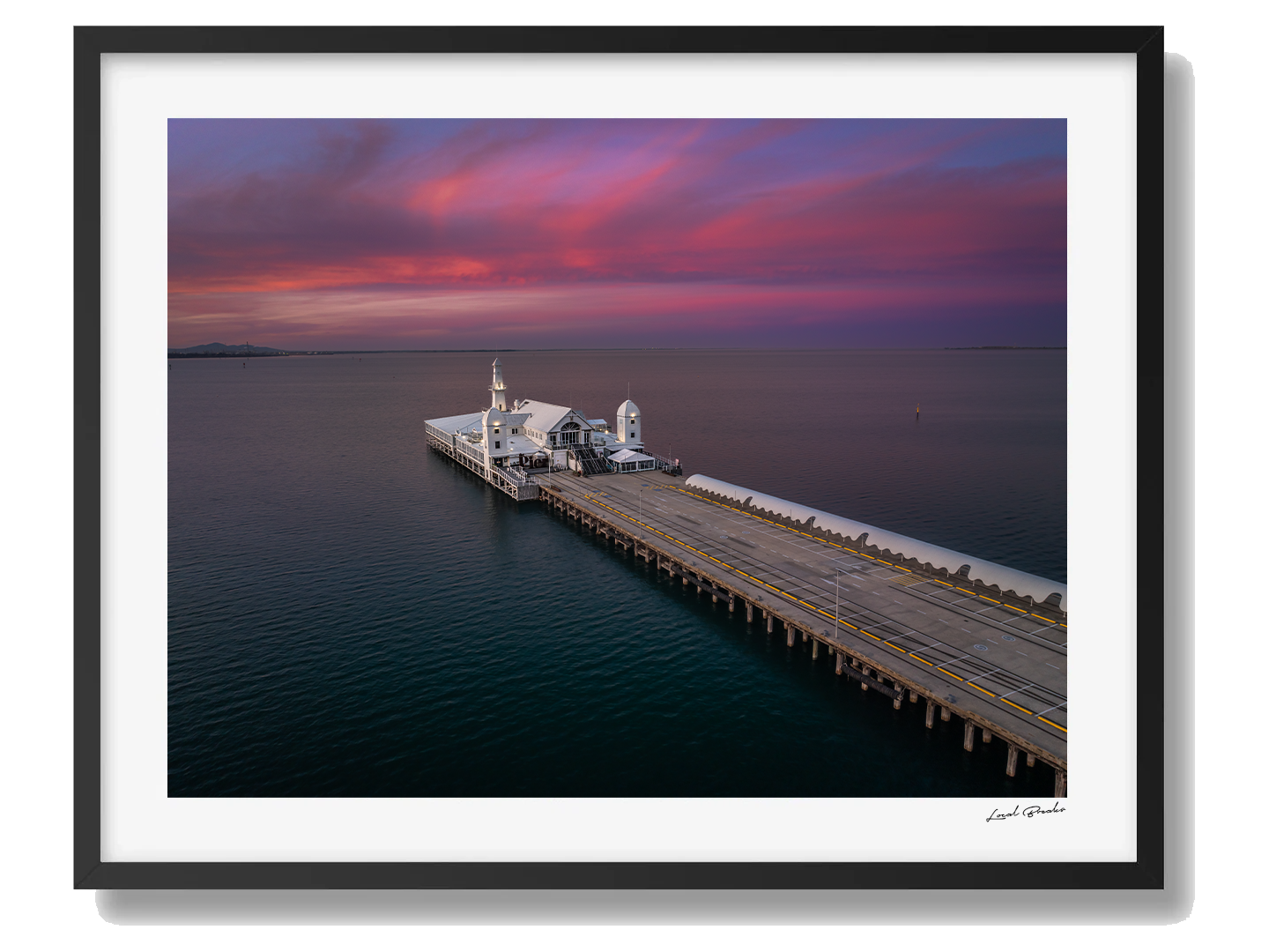 Geelong Art Print IV Framed Black