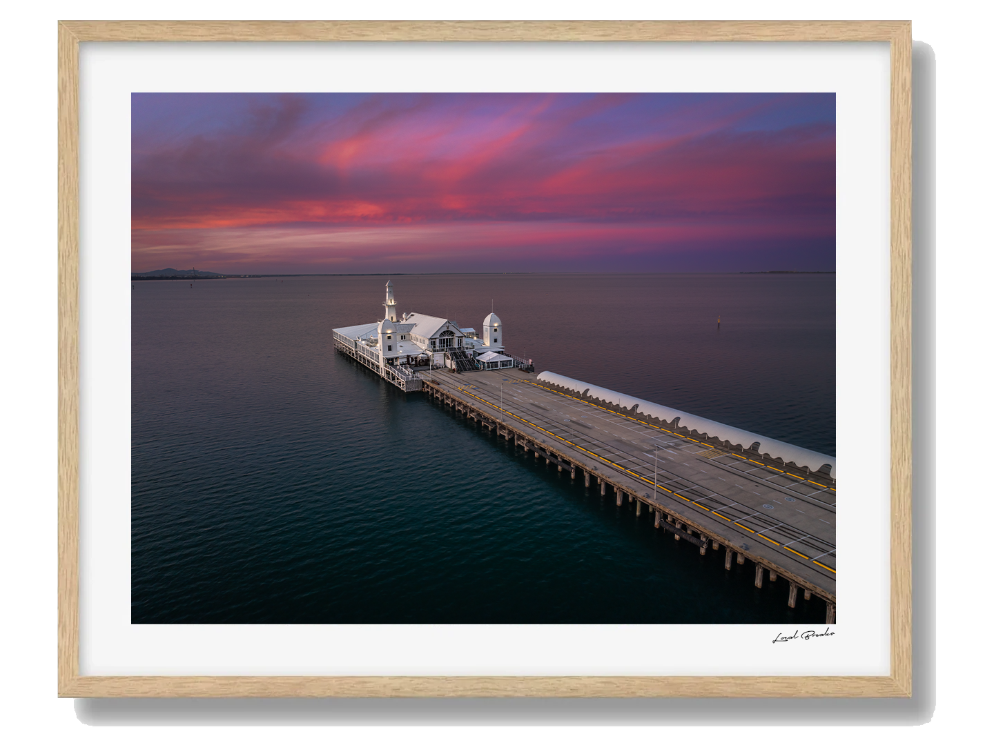 Geelong Art Print IV Framed Oak