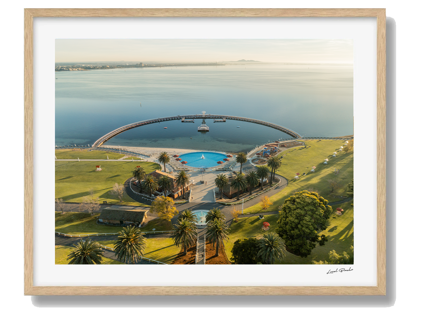 Geelong Art Print VI Framed Oak
