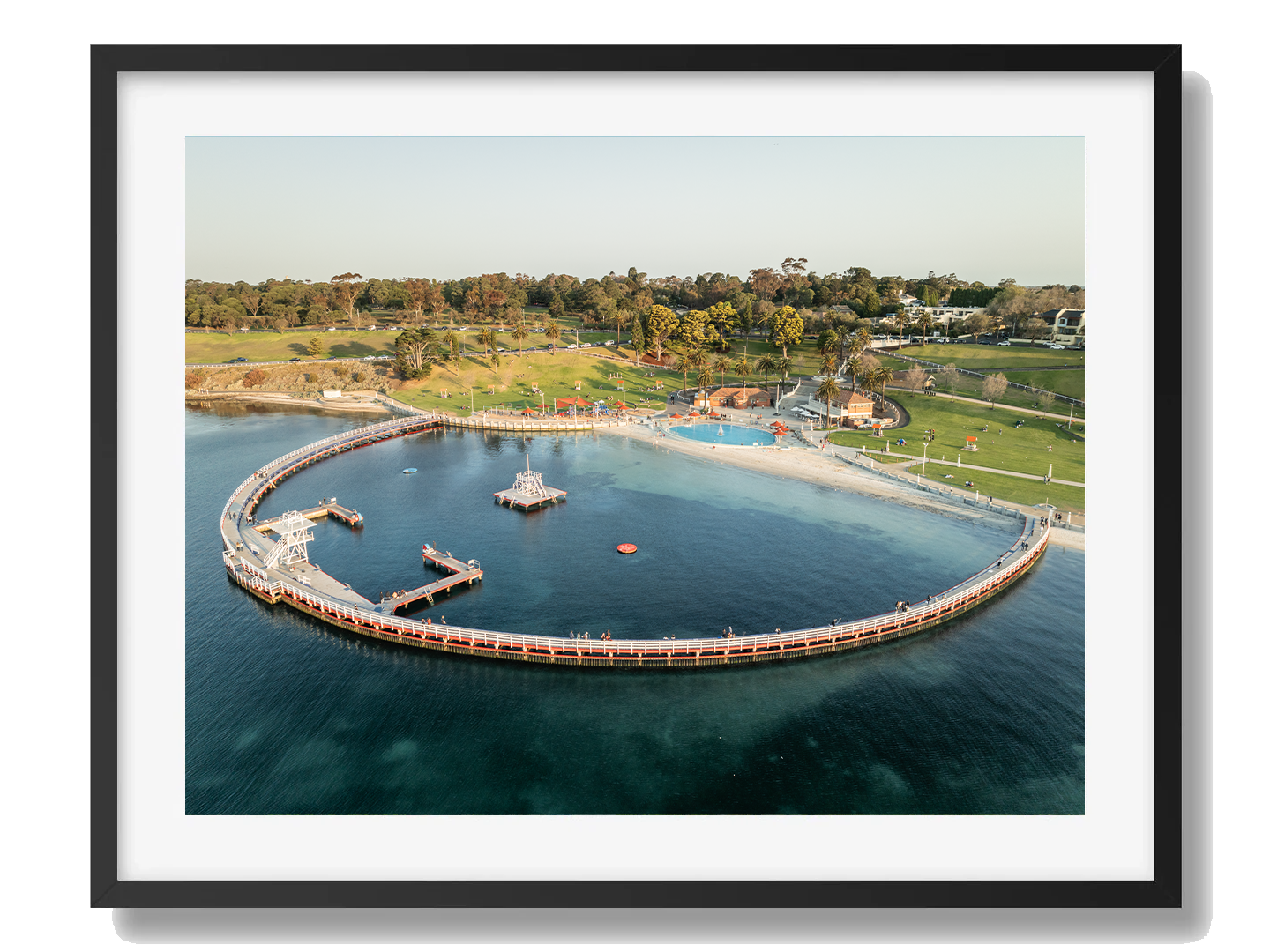 Geelong Framed Black Art Print II
