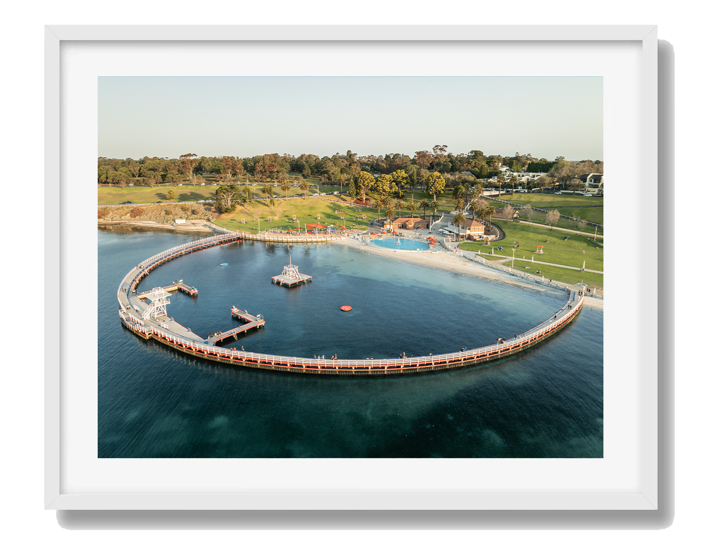 Geelong Framed White Art Print II
