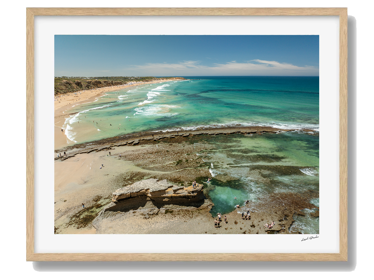 Jan Juc Art Print II Framed Oak