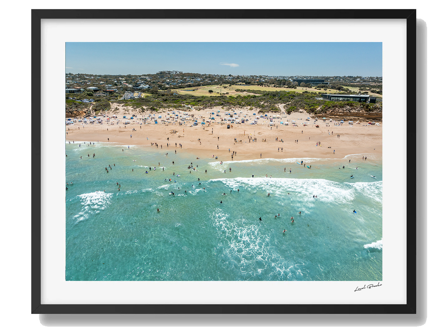 Jan Juc Art Print I Framed Black