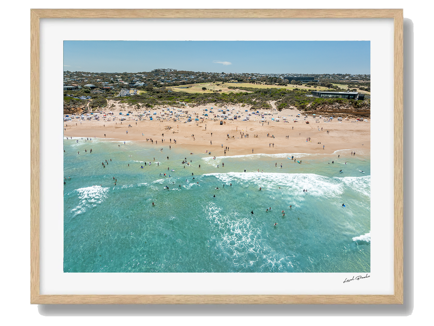 Jan Juc Art Print I Framed Oak