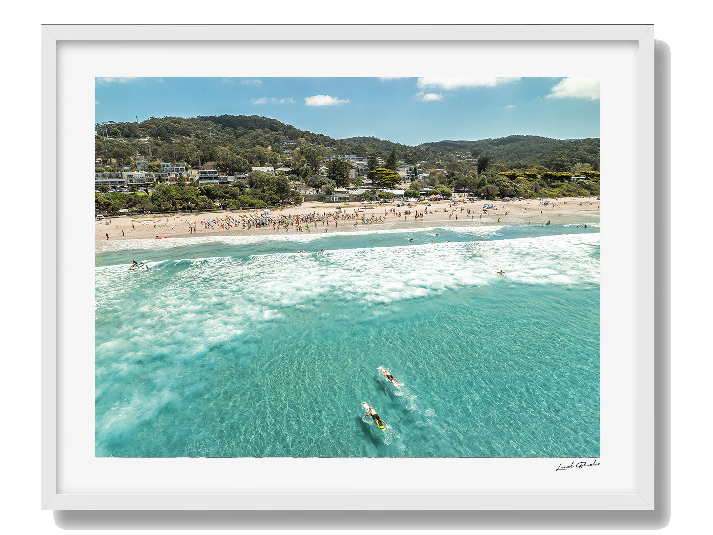 Lorne Art Print VI Framed White