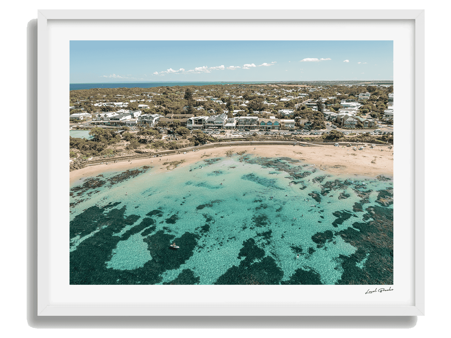 Point Lonsdale Art Print IV Framed White