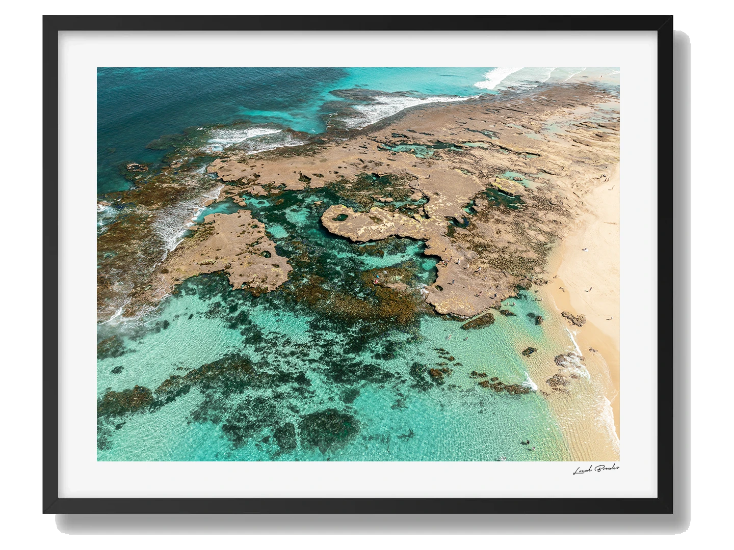 Point Lonsdale Framed Black Art Print V
